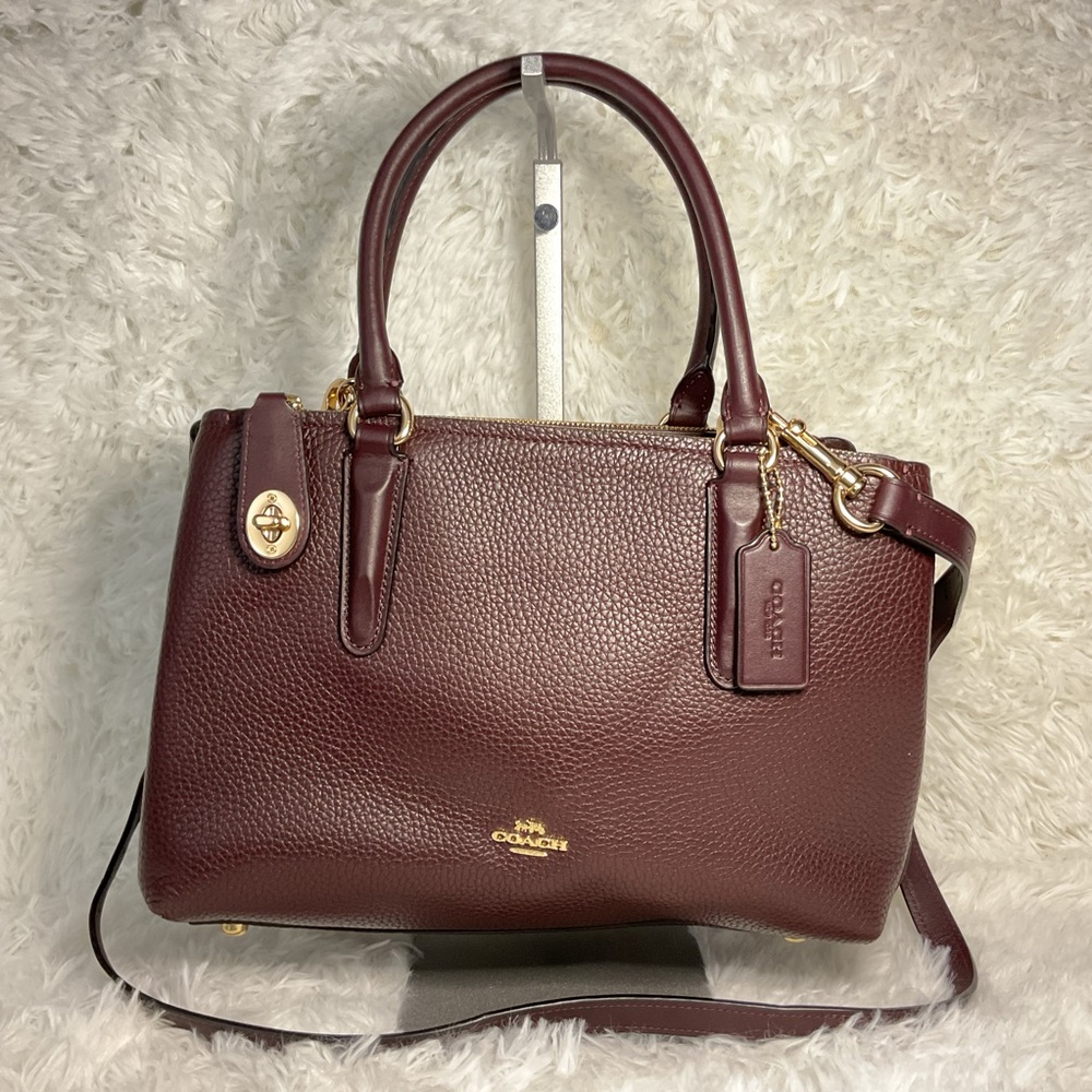 Coach Maroon Leather Satchel